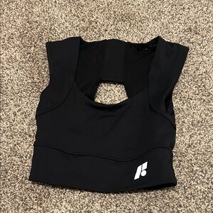 Black Women's Sports Bra with Logo